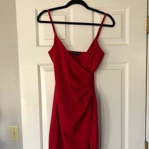 Red Asymmetrical Dress